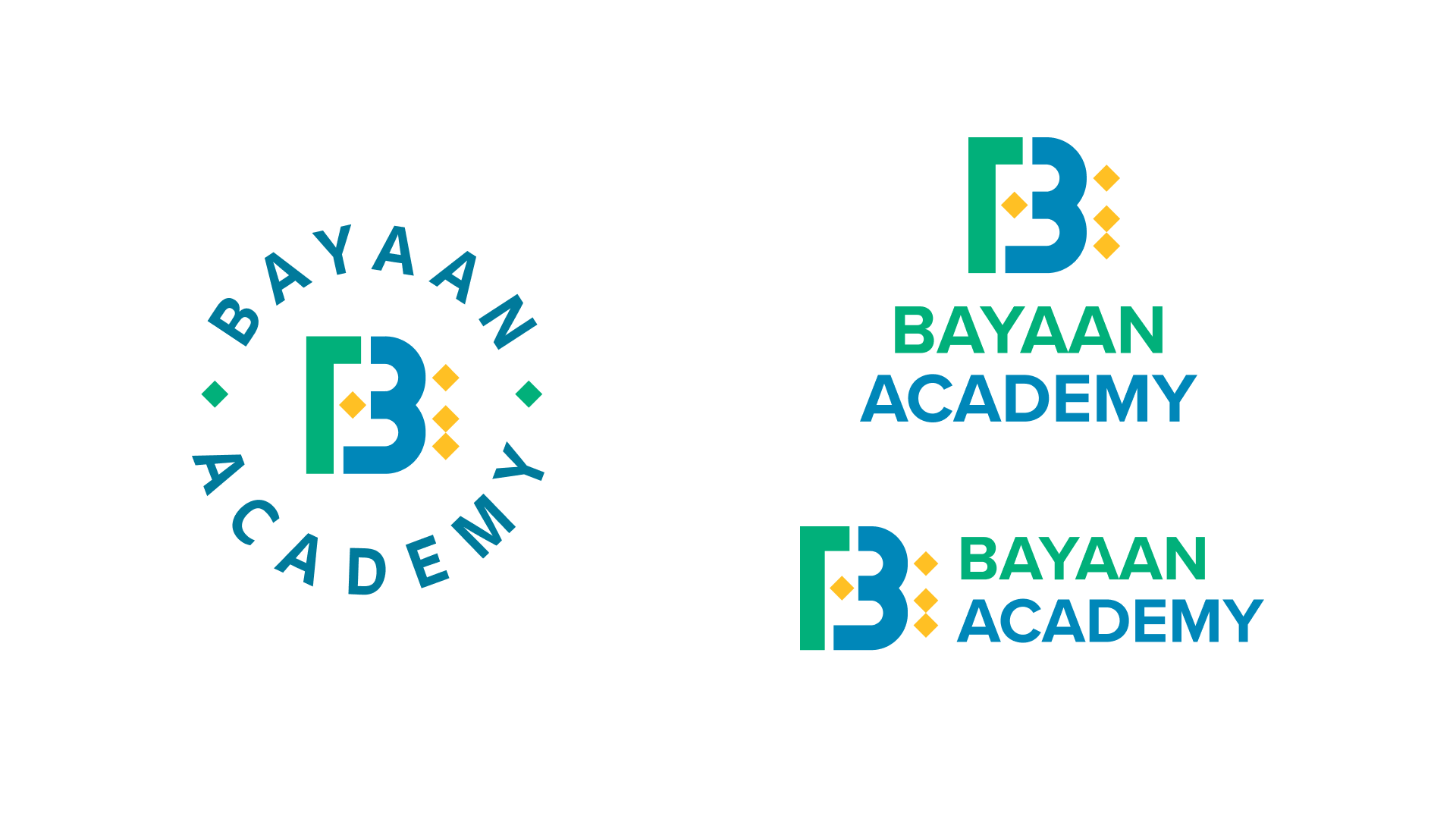 Bayaan Academy logo variations
